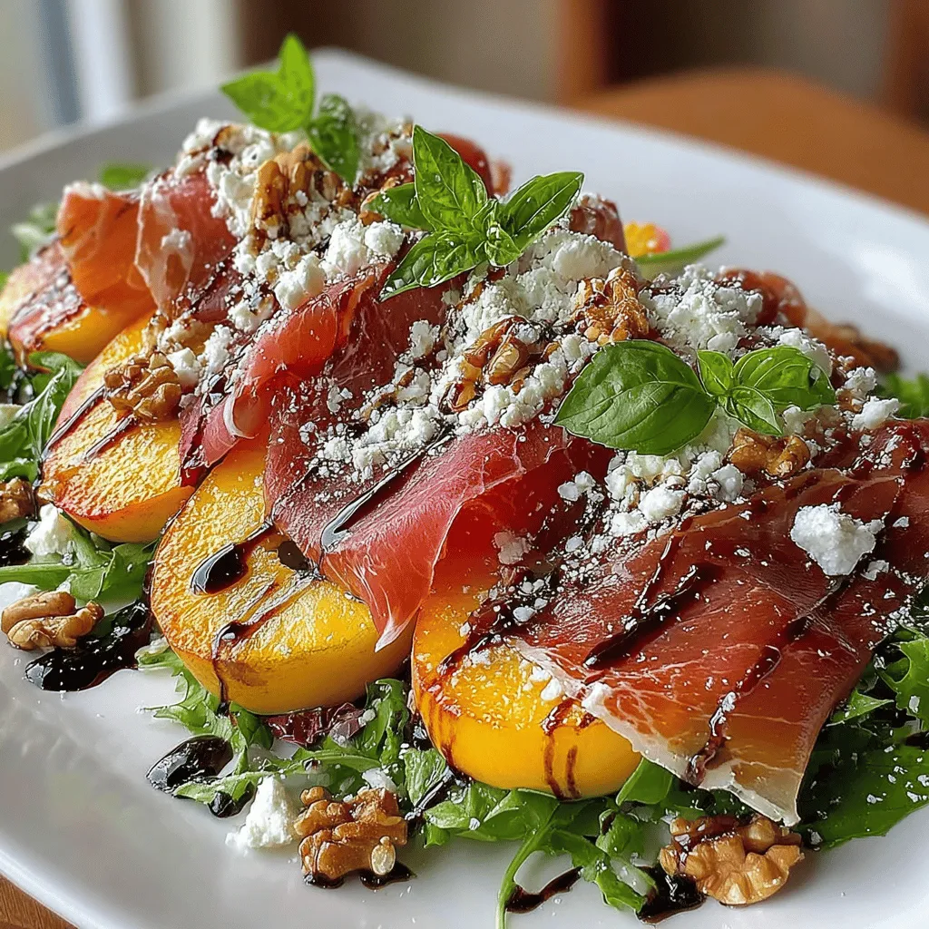 When the warm breezes of summer arrive, they bring with them a bounty of fresh fruits and vegetables that inspire vibrant, refreshing dishes. One such dish that embodies the essence of the season is the Sweet & Savory Peach & Prosciutto Salad. This salad is a delightful medley of flavors and textures, combining the juicy sweetness of ripe peaches with the rich, savory notes of prosciutto. Perfect for a light lunch, an elegant appetizer, or a side dish at a summer gathering, this salad is as versatile as it is delicious.