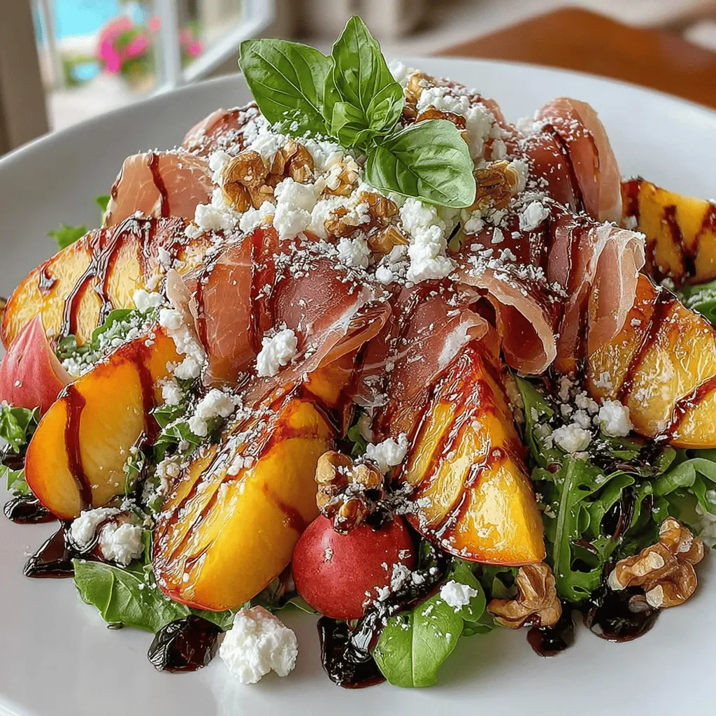 When the warm breezes of summer arrive, they bring with them a bounty of fresh fruits and vegetables that inspire vibrant, refreshing dishes. One such dish that embodies the essence of the season is the Sweet & Savory Peach & Prosciutto Salad. This salad is a delightful medley of flavors and textures, combining the juicy sweetness of ripe peaches with the rich, savory notes of prosciutto. Perfect for a light lunch, an elegant appetizer, or a side dish at a summer gathering, this salad is as versatile as it is delicious.