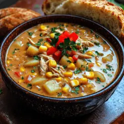 Chowder is synonymous with comfort food—a warm, satisfying dish that often brings to mind cozy family gatherings and chilly evenings spent indoors. This Creamy Slow Cooker Chicken and Corn Chowder is no exception. It not only embodies the essence of comfort but also serves as a hearty, family-friendly meal that promises to warm hearts and fill bellies. Ideal for busy weeknights or lazy weekends, this recipe taps into the convenience of slow cooking, allowing you to set it and forget it while you attend to other tasks or simply relax at home.