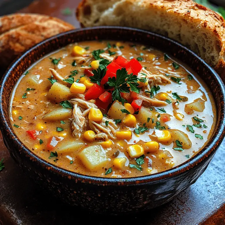 Chowder is synonymous with comfort food—a warm, satisfying dish that often brings to mind cozy family gatherings and chilly evenings spent indoors. This Creamy Slow Cooker Chicken and Corn Chowder is no exception. It not only embodies the essence of comfort but also serves as a hearty, family-friendly meal that promises to warm hearts and fill bellies. Ideal for busy weeknights or lazy weekends, this recipe taps into the convenience of slow cooking, allowing you to set it and forget it while you attend to other tasks or simply relax at home.