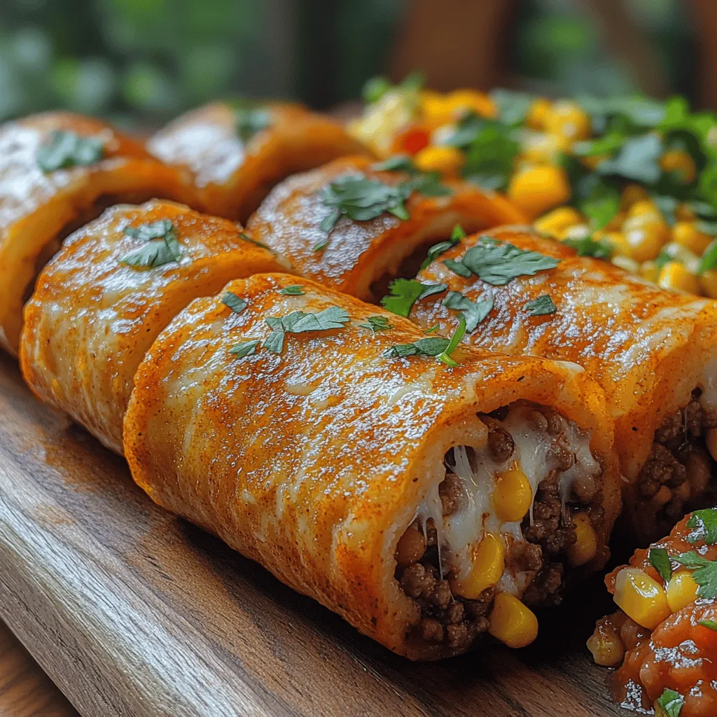 In the realm of quick and delicious meals, the Crunchy Fiesta Air-Fryer Taco Rolls stand out as a fun and flavorful option for both weeknight dinners and weekend gatherings. This recipe combines the savory goodness of seasoned meat, creamy refried beans, and melty cheese, all wrapped in crispy tortillas. As more home cooks embrace the air fryer for its convenience and health benefits, this dish becomes an ideal choice for anyone looking to satisfy their cravings for something crispy and savory without the excess oil of traditional frying.