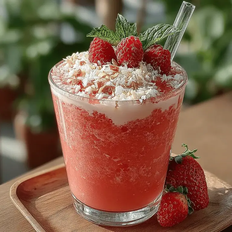 Smoothies have become a staple in the health-conscious kitchen, merging convenience with deliciousness. They serve as an ideal option for busy mornings or a mid-day snack that fuels the body with essential nutrients. Among the myriad of smoothie recipes, the Tropical Bliss Raspberry Coconut Smoothie stands out, offering a vibrant mix of flavors that transport your taste buds straight to a sun-kissed beach. This delightful concoction combines the tartness of juicy raspberries with the creamy richness of coconut, creating a sensory experience that is both refreshing and nourishing.