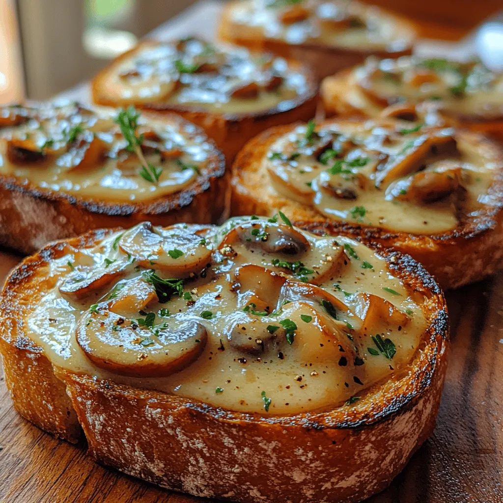 Savory Creamy Garlic Mushroom Toasts are a culinary delight that effortlessly bridges the gap between comfort food and gourmet dining. This dish serves as an exceptional appetizer or a light meal, showcasing the rich, earthy flavors of mushrooms combined with the bold aroma of garlic. Whether you're hosting a casual gathering with friends or preparing an elegant dinner for a special occasion, these toasts provide a versatile option that fits any setting. The recipe is straightforward, yet it delivers a gourmet experience that is sure to impress your guests and tantalize your taste buds.