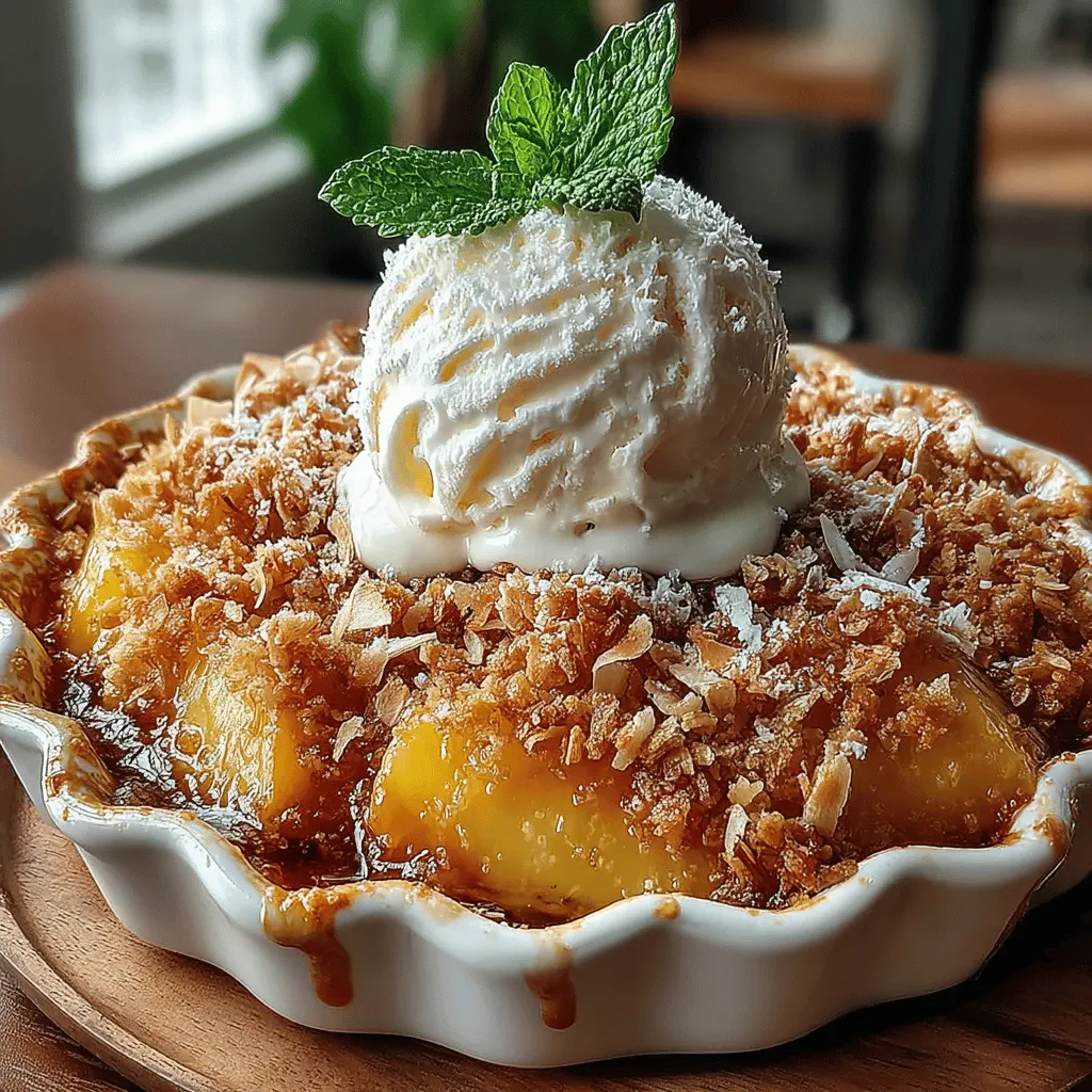 To achieve the ultimate Tropical Paradise Coconut Peach Crisp, it is essential to understand the role of each ingredient. Each component contributes to the overall flavor and texture, ensuring a balanced and satisfying dessert.