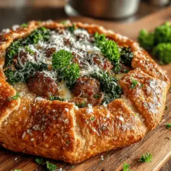 If you’re searching for a dish that embodies the essence of Italian cuisine while offering a rustic yet elegant presentation, look no further than the Italian Sausage & Kale Delight Galette. This delectable dish harmonizes rich Italian sausage with the hearty nutrition of kale, all enveloped in a flaky pastry crust. Perfect for family dinners or gatherings with friends, this galette showcases how simple ingredients can come together to create a meal that is both satisfying and visually stunning.