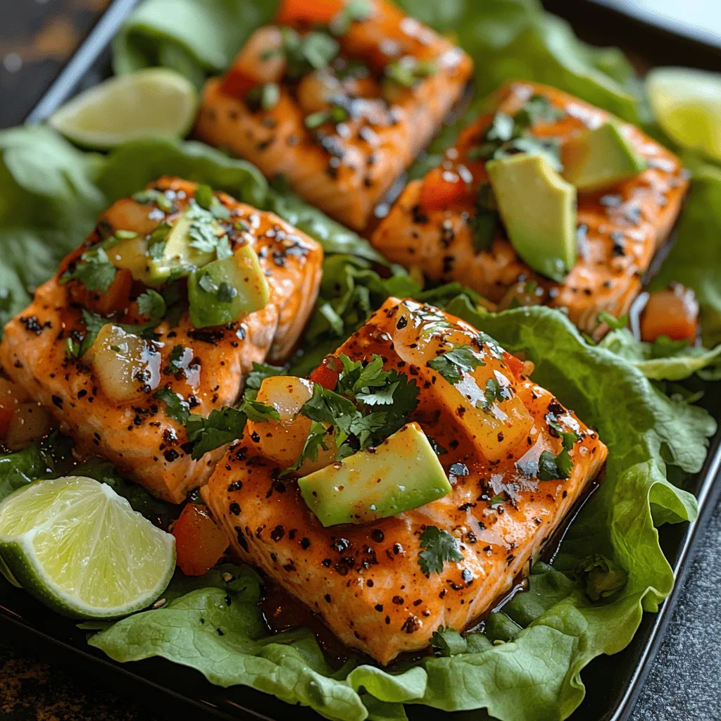 Sweet Chili Salmon Lettuce Wraps are not just a meal; they are an experience that combines vibrant flavors, refreshing textures, and a healthy twist. This dish stands out for its perfect balance of sweetness from the chili sauce, the rich, buttery taste of salmon, and the crisp crunch of fresh lettuce. Ideal for a light lunch or a fun dinner party appetizer, these wraps are as visually appealing as they are delicious. With the ease of preparation and the ability to customize each wrap to personal taste, it’s no wonder that Sweet Chili Salmon Lettuce Wraps have gained popularity among home cooks and food enthusiasts alike.