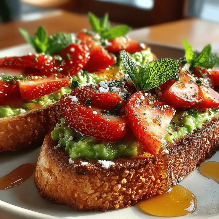 In recent years, avocado toast has surged in popularity, becoming a staple in cafes and homes alike. This simple yet versatile dish has captured the hearts of many, thanks to its creamy texture and rich flavor. Not only is it visually appealing, but it also serves as a canvas for creativity, allowing for endless variations that cater to different palates. Among these variations, the Strawberry Avocado Toast Delight stands out as a refreshing twist that combines the rich creaminess of avocados with the sweet, vibrant flavor of strawberries.