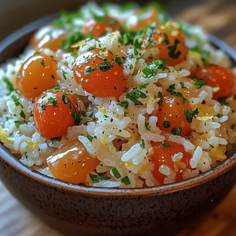 When it comes to wholesome meals that are both satisfying and bursting with flavor, the Creamy Lemon Garlic Rice Bowl stands out as a delightful choice. This dish combines the comforting nature of rice with the zesty brightness of lemon and the savory depth of garlic, creating a symphony of flavors that is sure to please. Whether you’re looking for a quick weeknight dinner or a dish to impress guests, this recipe is versatile enough to suit any occasion.