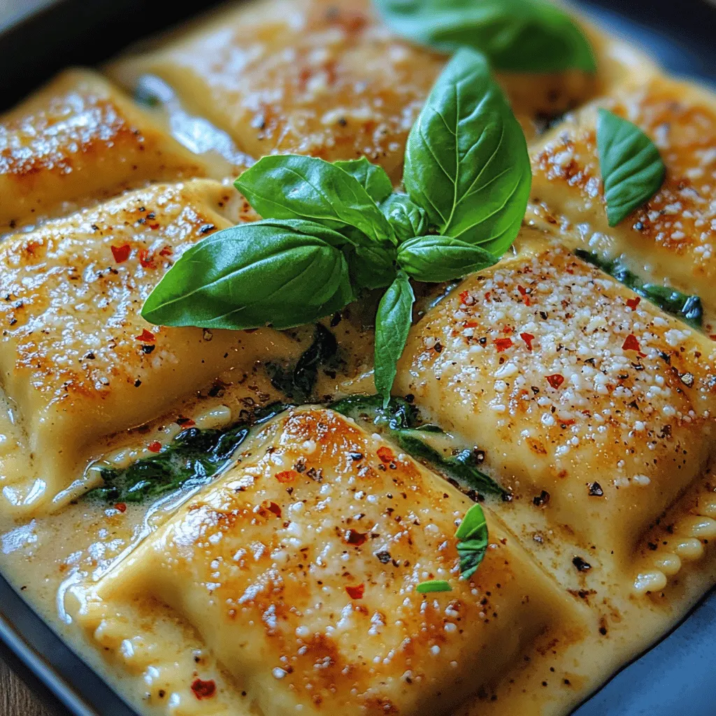Homemade ravioli is more than just a dish; it’s a celebration of culinary tradition that has been cherished for centuries. Originating in Italy, this delightful pasta embodies the essence of Italian cuisine—simple yet flavorful, and crafted with love. Making ravioli from scratch allows you to infuse your dish with a personal touch, creating a dining experience that’s both satisfying and memorable. Among the myriad of ravioli recipes, the Garlic Bliss Spinach Ravioli stands out with its harmonious blend of creamy sauce, fresh ingredients, and aromatic garlic, making it a dish that tantalizes the taste buds.