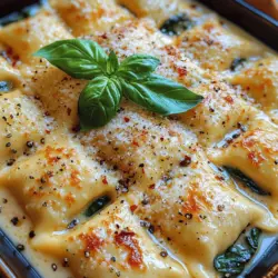 Homemade ravioli is more than just a dish; it’s a celebration of culinary tradition that has been cherished for centuries. Originating in Italy, this delightful pasta embodies the essence of Italian cuisine—simple yet flavorful, and crafted with love. Making ravioli from scratch allows you to infuse your dish with a personal touch, creating a dining experience that’s both satisfying and memorable. Among the myriad of ravioli recipes, the Garlic Bliss Spinach Ravioli stands out with its harmonious blend of creamy sauce, fresh ingredients, and aromatic garlic, making it a dish that tantalizes the taste buds.