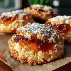 When it comes to baking, few things can rival the charm of freshly made cookies that effortlessly blend flavors and textures. Enter Sweet Peach Jam Crumb Cookies—a delightful treat that captures the essence of summer with every bite. Imagine a buttery, crumbly cookie that cradles a luscious layer of sweet peach jam, creating a harmonious balance between rich, savory notes and fruity brightness. Whether you’re hosting a gathering, looking for a cozy dessert to enjoy with your loved ones, or simply indulging in a sweet moment for yourself, these cookies are the perfect offering.