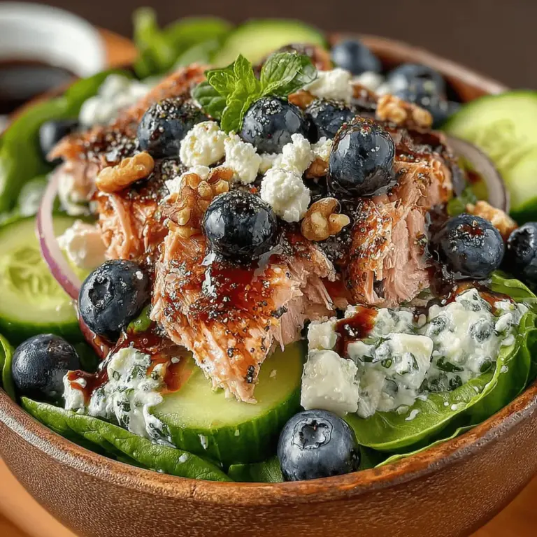 In a world where healthy eating is often overshadowed by convenience, finding a delicious and nutritious meal that can be prepared in mere minutes is a culinary victory. Enter the Blueberry & Tuna Salad Bowl—a dish that not only tantalizes the taste buds but also packs a nutritional punch. This vibrant salad marries the savory richness of tuna with the sweet burst of fresh blueberries, creating a balance that delights the palate and nourishes the body. Whether you're in need of a quick lunch or a light dinner, this salad is an ideal choice that showcases how simple ingredients can come together to create something truly extraordinary.
