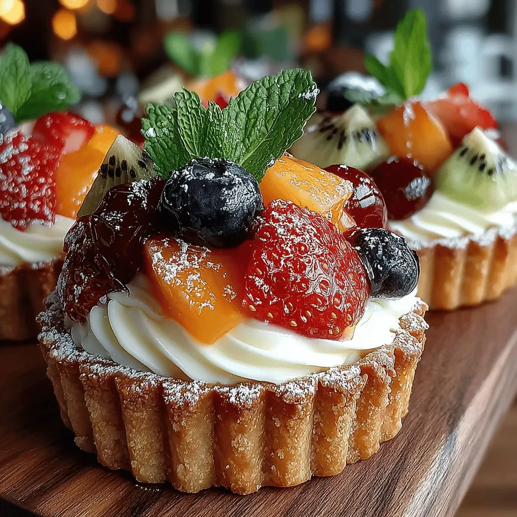 To create a light and airy filling for our delightful mini summer fruit tarts, whipping the cream is a crucial step. Start by ensuring your heavy cream is chilled; this will help it whip up faster. Use a mixing bowl that is also cold, as this aids in achieving better volume. Using a hand mixer or stand mixer, begin whipping the cream on medium speed until it starts to thicken. Once it reaches a soft peak stage, when you lift the beaters, the cream should form peaks that gently flop over.