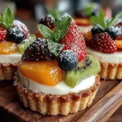 To create a light and airy filling for our delightful mini summer fruit tarts, whipping the cream is a crucial step. Start by ensuring your heavy cream is chilled; this will help it whip up faster. Use a mixing bowl that is also cold, as this aids in achieving better volume. Using a hand mixer or stand mixer, begin whipping the cream on medium speed until it starts to thicken. Once it reaches a soft peak stage, when you lift the beaters, the cream should form peaks that gently flop over.