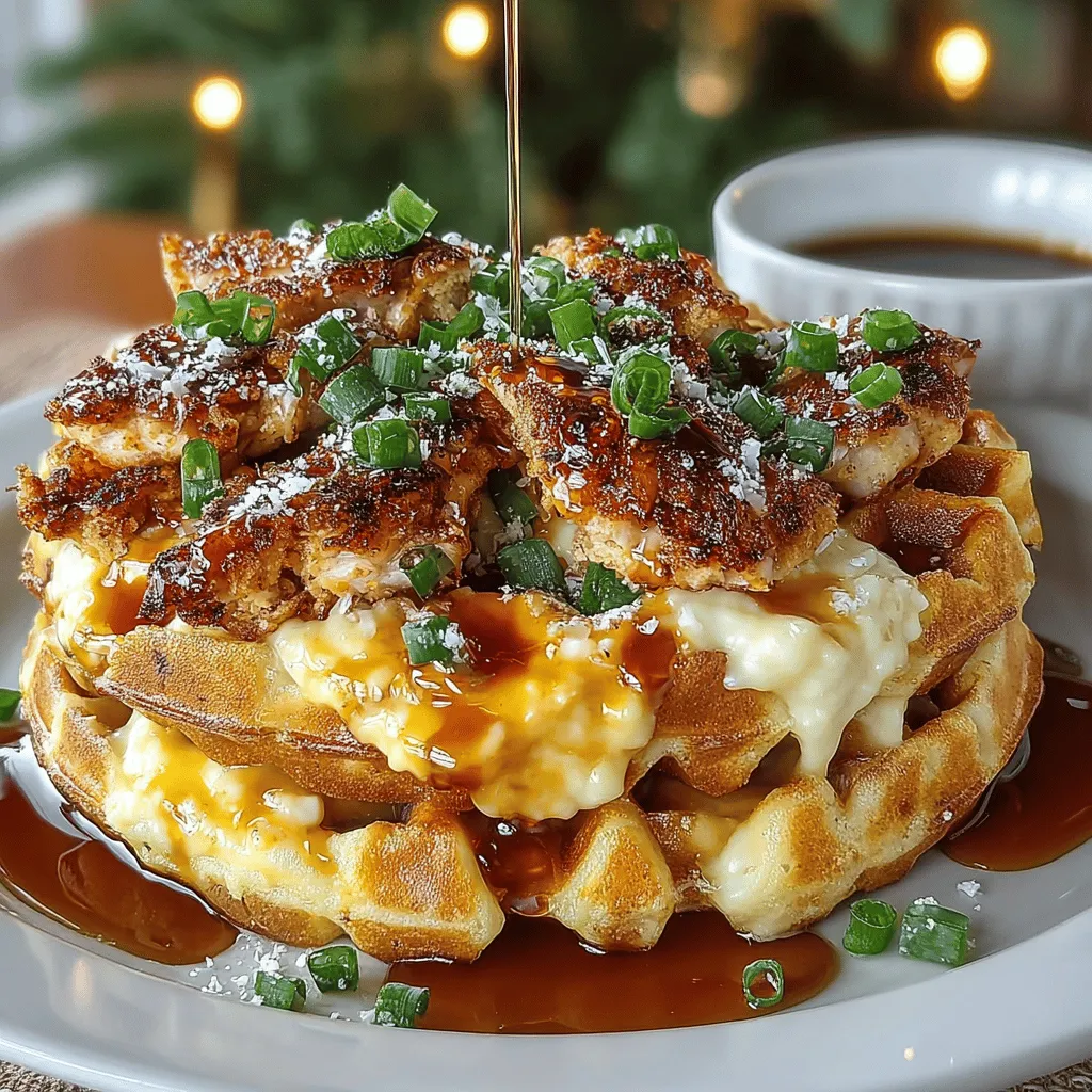 Cajun Chicken & Grits Waffle Stacks represent a delightful fusion of Southern flavors that not only pay homage to traditional Southern cuisine but also introduce a creative twist that elevates everyday meals. This dish marries the rich, spiced profile of Cajun chicken with the comforting heartiness of grits, all layered between fluffy, golden waffles. The result is a dish that is not only visually appealing but also boasts an explosion of flavors that will tantalize your taste buds.