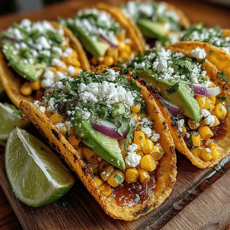 Tacos have long been a beloved staple in culinary cultures around the world, celebrated for their versatility and ability to bring together a variety of flavors and textures in one delicious package. Whether enjoyed from a street vendor in Mexico or crafted at home with carefully selected ingredients, tacos have a unique ability to adapt to seasonal ingredients and personal preferences. Among the myriad of taco variations, Mini Grilled Corn and Avocado Tacos stand out as a fresh and vibrant option that brings a burst of flavor to any meal.