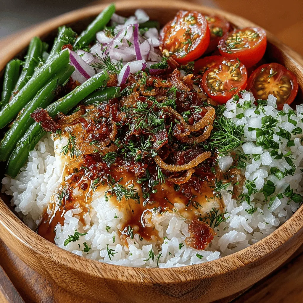 The role of red onion in the Dilly Beans Rice Bowl Delight is vital. Not only does it add a delightful crunch, but it also brings a sharp, slightly sweet flavor that contrasts beautifully with the other components of the dish. Red onions are rich in antioxidants and vitamins, making them a nutritious addition that enhances both flavor and health benefits.