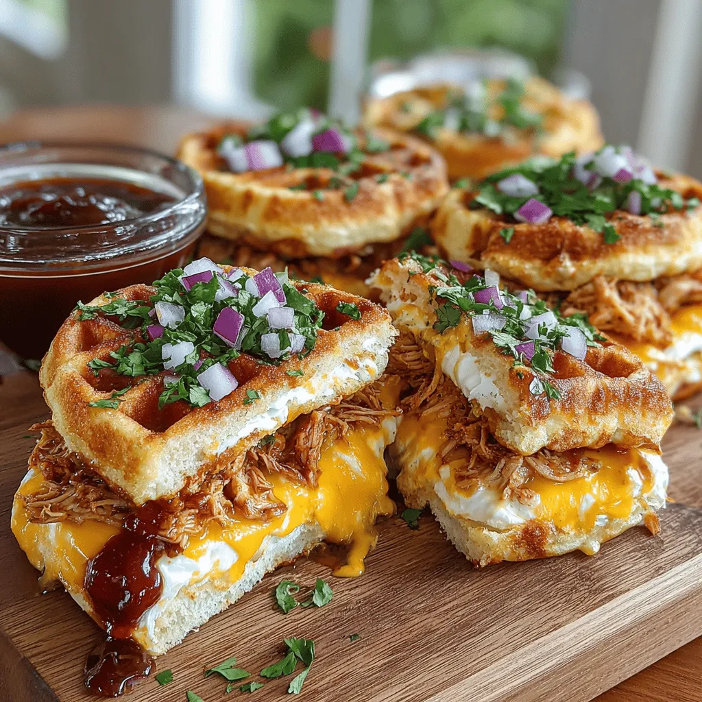 Mini BBQ Chicken Waffle Melts are a culinary fusion that combines the savory goodness of BBQ chicken with the delightful crunch of waffles. This dish offers a mouthwatering experience that is perfect for various occasions, whether you’re on the hunt for a quick weeknight dinner, planning a fun party appetizer, or craving a satisfying snack. The playful combination of textures and flavors makes these mini melts a standout choice that is sure to impress family and friends alike.