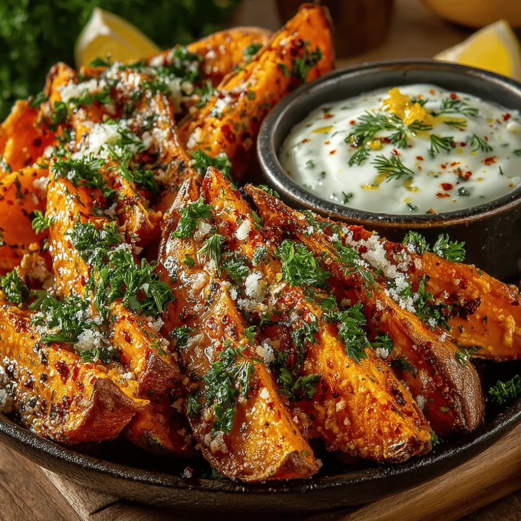 Sweet and spicy sweet potato wedges paired with a creamy ranch dip make for an irresistible snack or side dish that’s both healthy and satisfying. As food enthusiasts increasingly seek out nutritious yet delicious options, this recipe stands out for its unique flavor combination and vibrant colors. The natural sweetness of sweet potatoes contrasts beautifully with a blend of spices, offering a delightful kick that excites the palate. Meanwhile, the creamy ranch dip adds a cool, smooth element that enhances the overall experience, making these wedges a perfect accompaniment to any meal or a standalone snack.