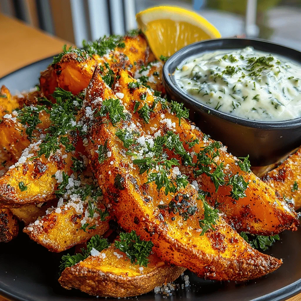 Sweet and spicy sweet potato wedges paired with a creamy ranch dip make for an irresistible snack or side dish that’s both healthy and satisfying. As food enthusiasts increasingly seek out nutritious yet delicious options, this recipe stands out for its unique flavor combination and vibrant colors. The natural sweetness of sweet potatoes contrasts beautifully with a blend of spices, offering a delightful kick that excites the palate. Meanwhile, the creamy ranch dip adds a cool, smooth element that enhances the overall experience, making these wedges a perfect accompaniment to any meal or a standalone snack.