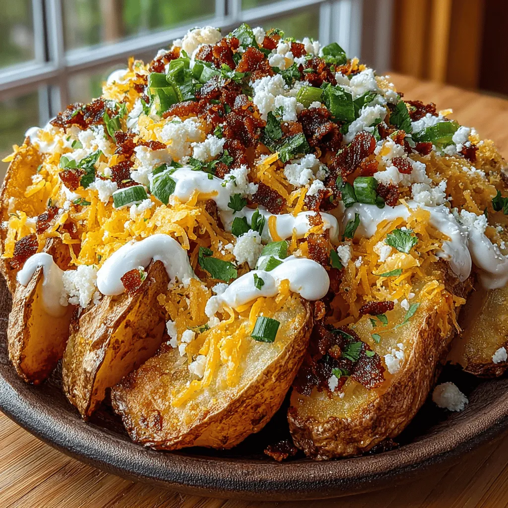 If you’re on the hunt for a dish that combines comfort food with a delightful kick, look no further than Loaded Hatch Chili Potato Wedges. This mouthwatering recipe transforms simple potato wedges into a flavor-packed experience that can serve as a hearty appetizer or a satisfying side dish. With their crispy exterior and soft, fluffy interior, these wedges are not only delicious but also incredibly versatile. Whether you're hosting a game day gathering, preparing a family dinner, or just craving something indulgent, these loaded potato wedges are sure to impress.