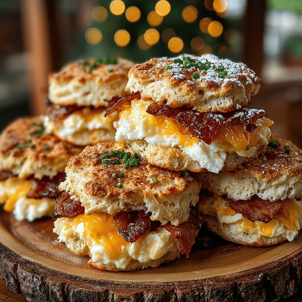 In the realm of breakfast fare, few combinations can rival the iconic trio of bacon, egg, and cheese. This classic trio is beloved for its savory flavors and satisfying textures, whether enjoyed on a quiet Sunday morning or during a bustling weekday rush. However, when you elevate these cherished ingredients into Mini Bacon Egg & Cheese Biscuit Stacks, you’re not merely serving a meal; you’re crafting an experience. These delightful stacks are perfect for brunch gatherings, family breakfasts, or even a quick snack, offering a bite-sized treat that is sure to please everyone at the table.