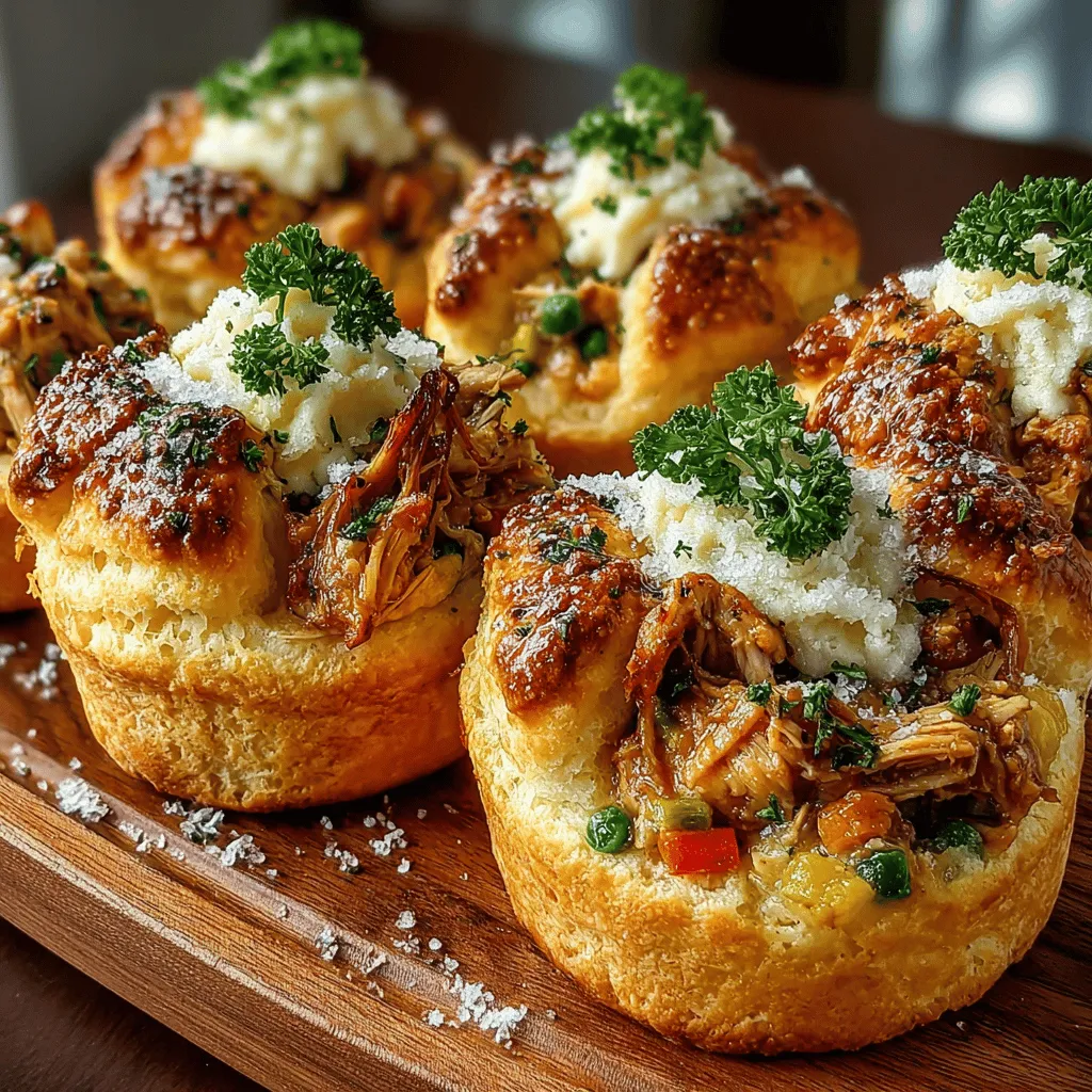 To create the perfect biscuit dough for your mini chicken pot pie bowls, start by gathering your ingredients: all-purpose flour, baking powder, baking soda, salt, unsalted butter, and buttermilk. The key to achieving light and flaky biscuits lies in the mixing technique.