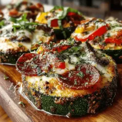 When crafting the ultimate zucchini pizza, the distribution of toppings is crucial for achieving balanced flavors and textures. Begin by spreading a layer of your preferred pizza sauce evenly across each zucchini slice. Aim for about one tablespoon of sauce per slice, allowing the fresh taste of the zucchini to shine through without overwhelming it.