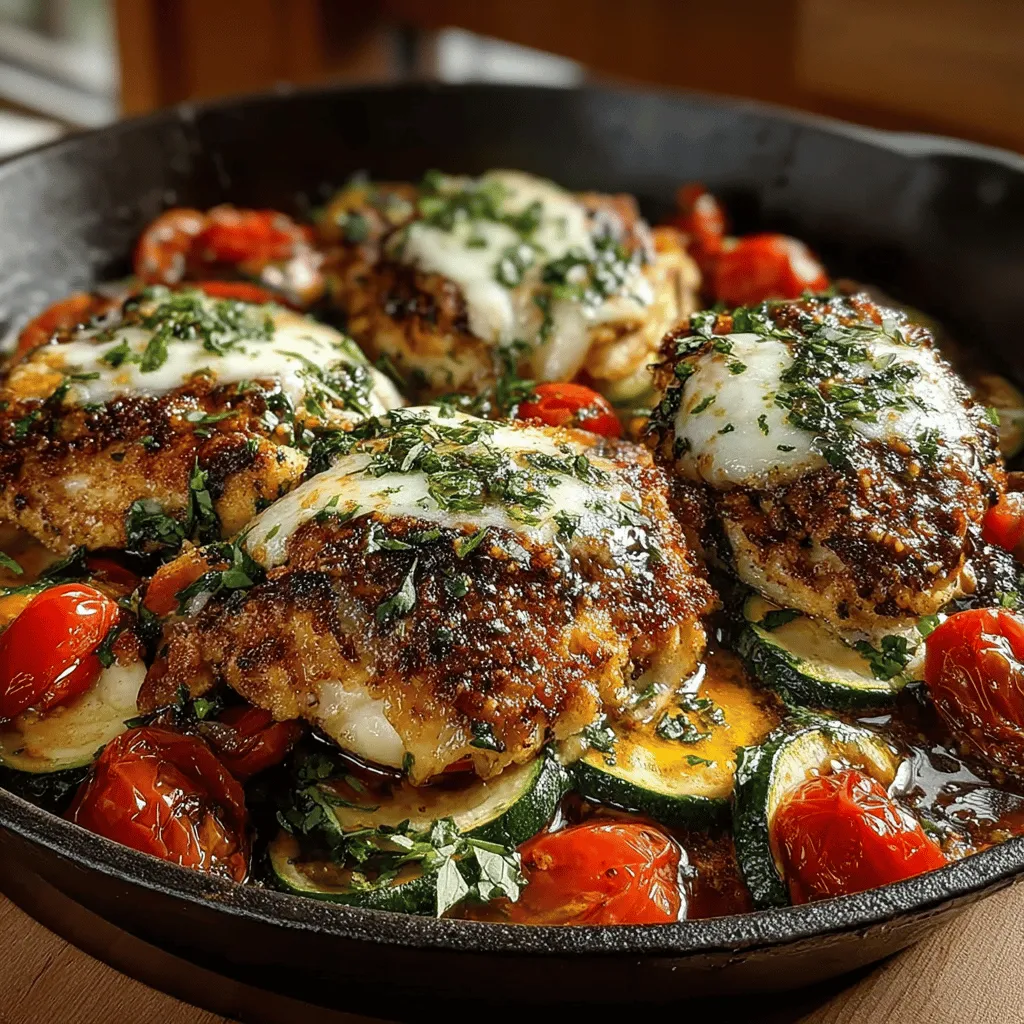 Neapolitan Chicken Skillet is a delightful dish that encapsulates the essence of Italian cuisine, bringing together bold flavors, vibrant colors, and wholesome ingredients in a single, convenient meal. Originating from the Naples region of Italy, this recipe showcases the signature elements of Neapolitan cooking, which emphasizes the use of fresh produce and simple, yet effective, flavor combinations. The result is a dish that is not only visually stunning but also rich in taste, making it a perfect choice for those seeking a satisfying dinner experience.