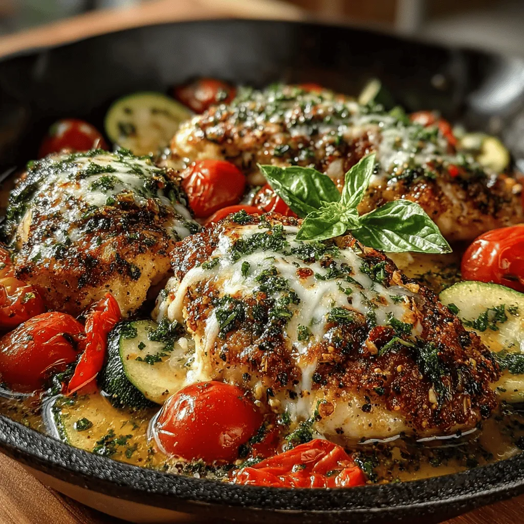 Neapolitan Chicken Skillet is a delightful dish that encapsulates the essence of Italian cuisine, bringing together bold flavors, vibrant colors, and wholesome ingredients in a single, convenient meal. Originating from the Naples region of Italy, this recipe showcases the signature elements of Neapolitan cooking, which emphasizes the use of fresh produce and simple, yet effective, flavor combinations. The result is a dish that is not only visually stunning but also rich in taste, making it a perfect choice for those seeking a satisfying dinner experience.