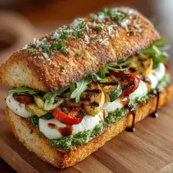 If you're searching for a hearty yet healthy meal that bursts with flavor, look no further than the Zesty Italian Veggie Sandwich. This colorful creation is not only a feast for the eyes but also a delightful option for vegetarians and anyone looking to elevate their lunch game. With its medley of fresh ingredients and vibrant flavors, this sandwich stands out as a nourishing choice that does not compromise on taste. The best part? It’s incredibly easy to prepare, making it a perfect option for a quick weeknight dinner or a weekend picnic.