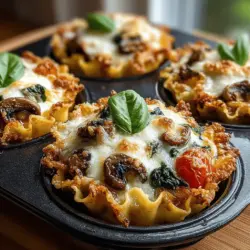 Mini Veggie Lasagna Skillet Cups