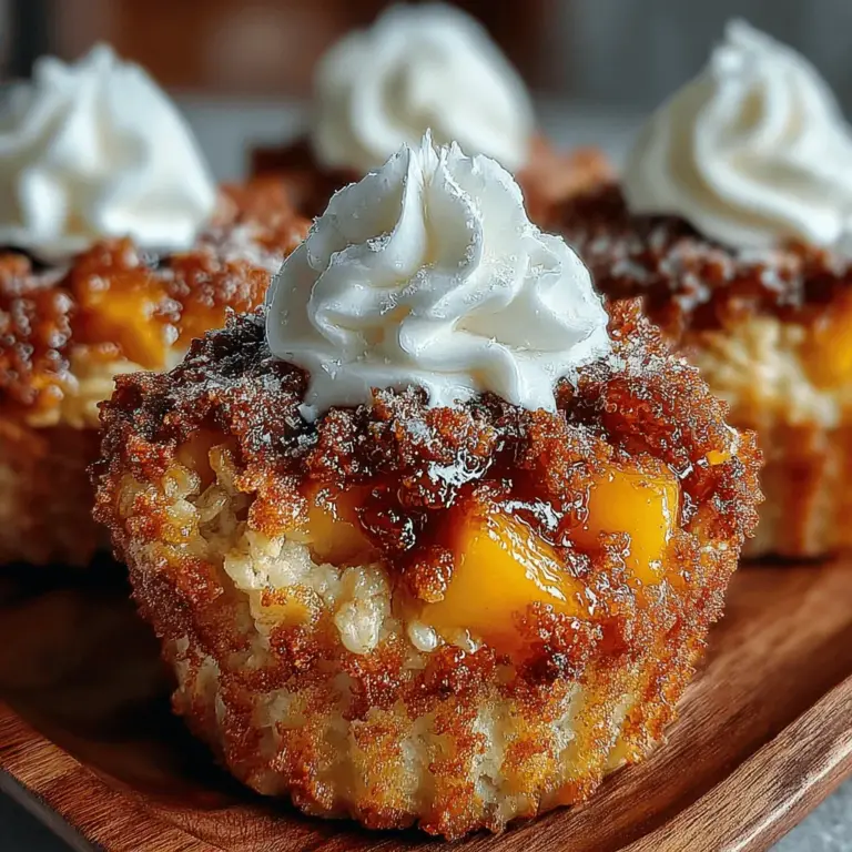 Discover the delightful combination of flavors in our Baked Peach Cobbler Oatmeal Cups. This wholesome recipe marries the comforting taste of traditional peach cobbler with the nutritional benefits of oatmeal, making it a perfect breakfast or snack option. Whether you're looking for a nutritious start to your day or a sweet treat to enjoy any time, these oatmeal cups are both satisfying and easy to prepare.