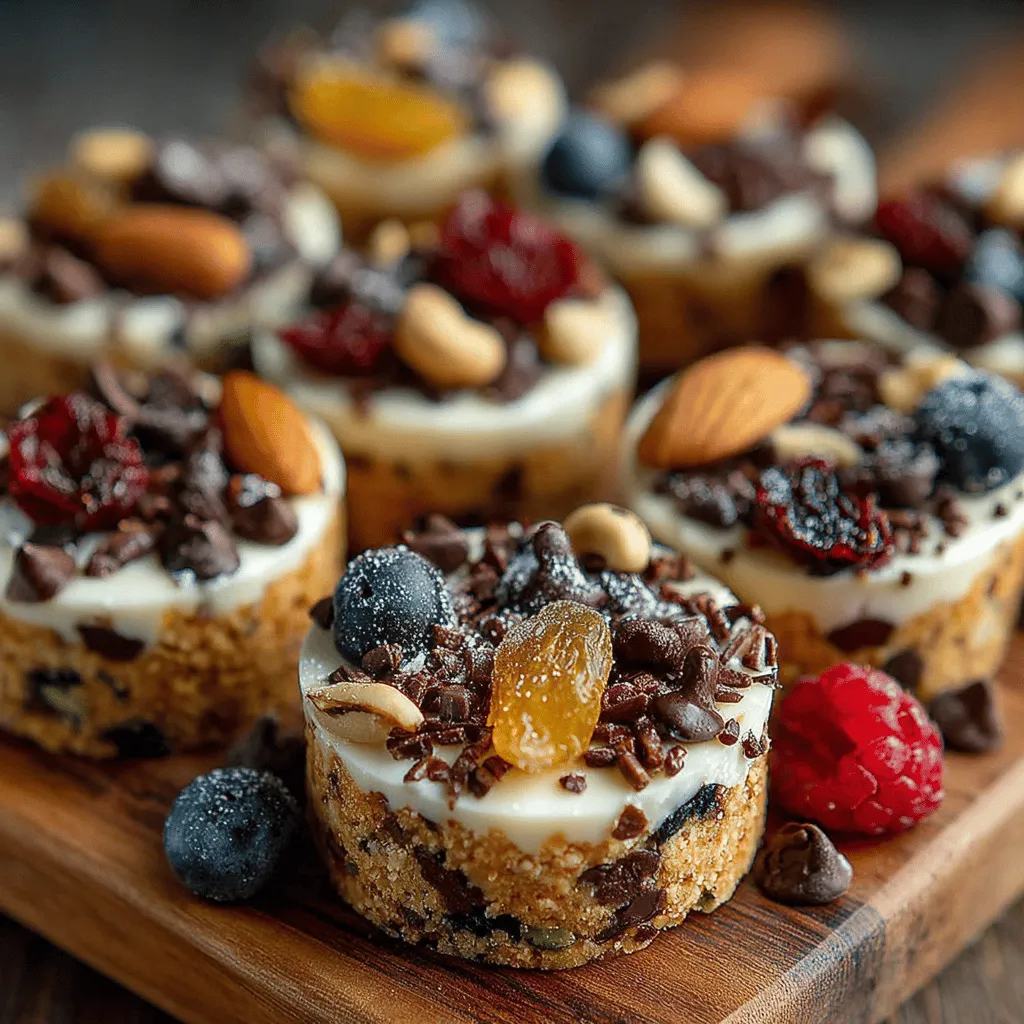 In the realm of nutritious snacks, Frozen Yogurt Cereal Trail Mix Coins stand out as a delightful fusion of flavor, texture, and health benefits. These bite-sized treats are not only visually appealing but also provide a refreshing and satisfying way to indulge your sweet tooth without the guilt associated with traditional desserts. With the creamy richness of Greek yogurt, the delightful crunch of granola, and the added textures from nuts and chocolate, this recipe caters to both kids and adults alike. Whether you need a cooling summer dessert or an energizing pre-workout snack, these frozen coins are versatile and incredibly easy to make.