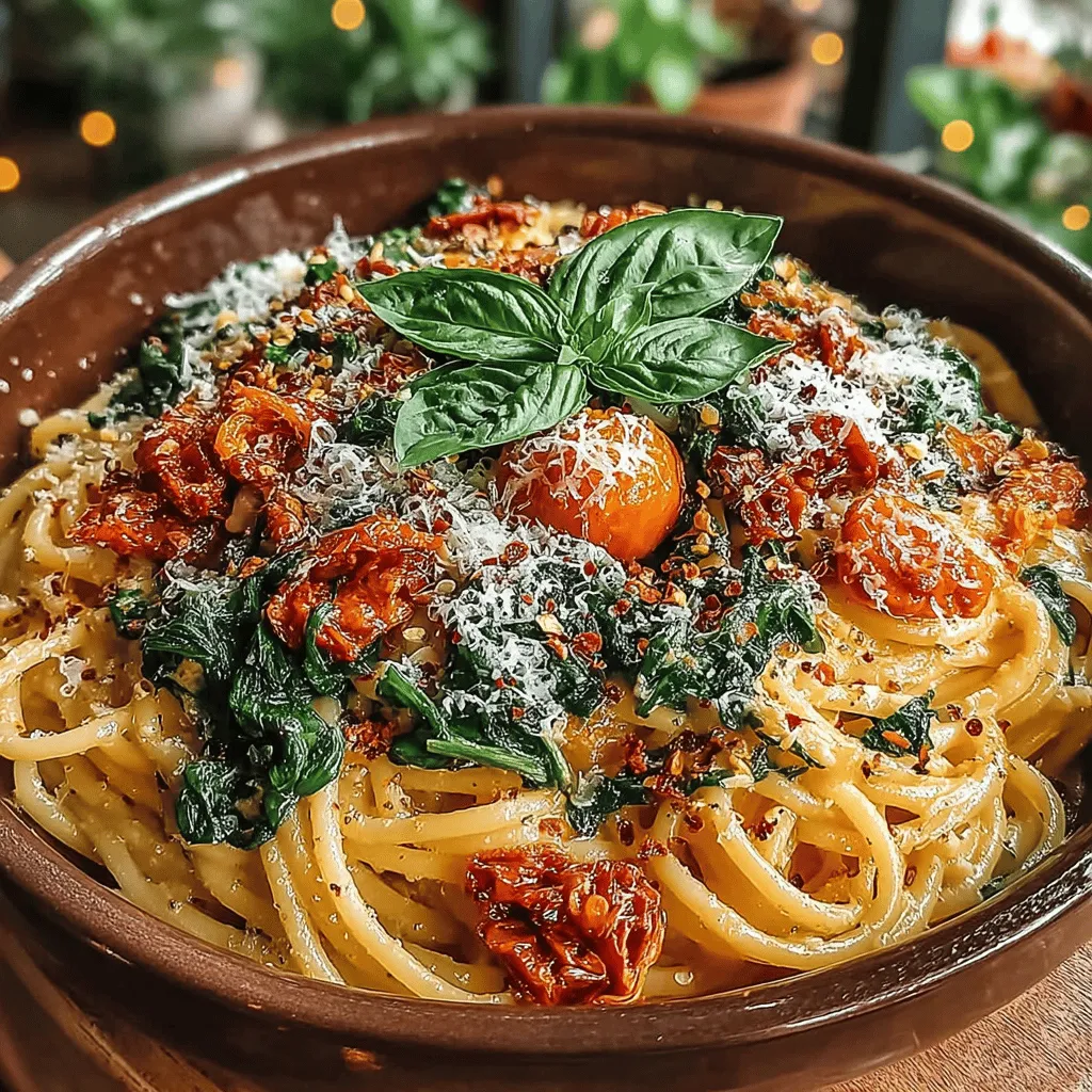 If you're seeking a vibrant and nutritious dish that embodies the essence of Mediterranean flavors, look no further than Sun-Dried Tomato & Spinach Pasta Delight. This delightful recipe combines the rich tastes of sun-dried tomatoes, the freshness of spinach, and the comforting texture of pasta into a harmonious meal that appeals to the senses. Perfect for a weeknight dinner or a special gathering, this dish is not only delectable but also packed with health benefits, making it a win-win for anyone looking to elevate their culinary repertoire.