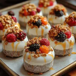 In a world where healthy snacking meets indulgence, "Honey Chia Dreams" emerge as an irresistible treat. This delightful recipe perfectly balances creamy yogurt, sweet honey, and nutrient-rich chia seeds to create a satisfying snack that caters to both health-conscious individuals and those with a sweet tooth. The beauty of Honey Chia Dreams lies in their versatility; whether you're in need of a quick breakfast option or a delectable dessert, these frozen yogurt clusters are designed to please a variety of palates. With the ability to customize ingredients according to dietary needs, they are not only delicious but also accessible for everyone.