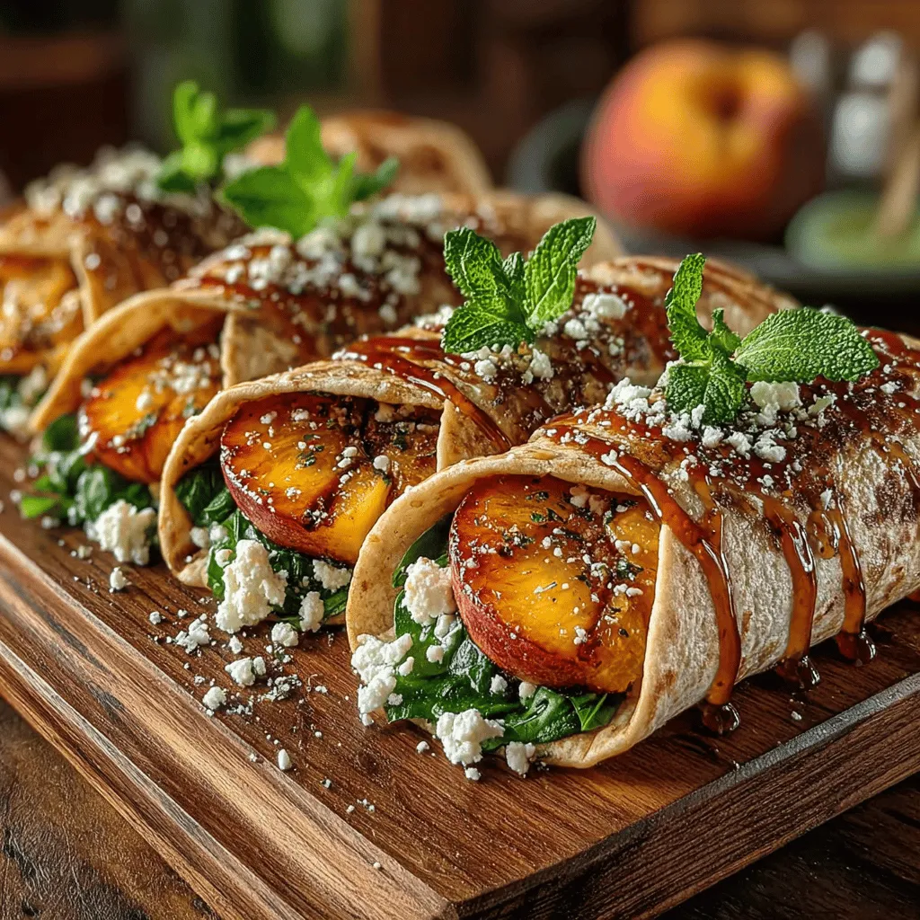 In the culinary world, the combination of sweet and spicy flavors has long captivated taste buds and inspired chefs to create unique dishes that tantalize the palate. One such dish that exemplifies this delightful fusion is the Sweet and Spicy Peach Wrap. This recipe is not only a celebration of contrasting flavors but also a versatile option for various dining occasions, whether you're looking for a quick lunch, a light dinner, or a delectable snack. At the heart of this dish are fresh, juicy peaches paired with the creamy tang of goat cheese, all brought together with a drizzle of honey and a kick of sriracha. These wraps embody the essence of summer while offering a healthy twist that is easy to prepare.