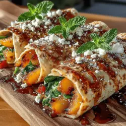 In the culinary world, the combination of sweet and spicy flavors has long captivated taste buds and inspired chefs to create unique dishes that tantalize the palate. One such dish that exemplifies this delightful fusion is the Sweet and Spicy Peach Wrap. This recipe is not only a celebration of contrasting flavors but also a versatile option for various dining occasions, whether you're looking for a quick lunch, a light dinner, or a delectable snack. At the heart of this dish are fresh, juicy peaches paired with the creamy tang of goat cheese, all brought together with a drizzle of honey and a kick of sriracha. These wraps embody the essence of summer while offering a healthy twist that is easy to prepare.
