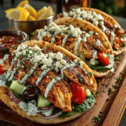 Mediterranean Bliss Greek Chicken Pita Wraps