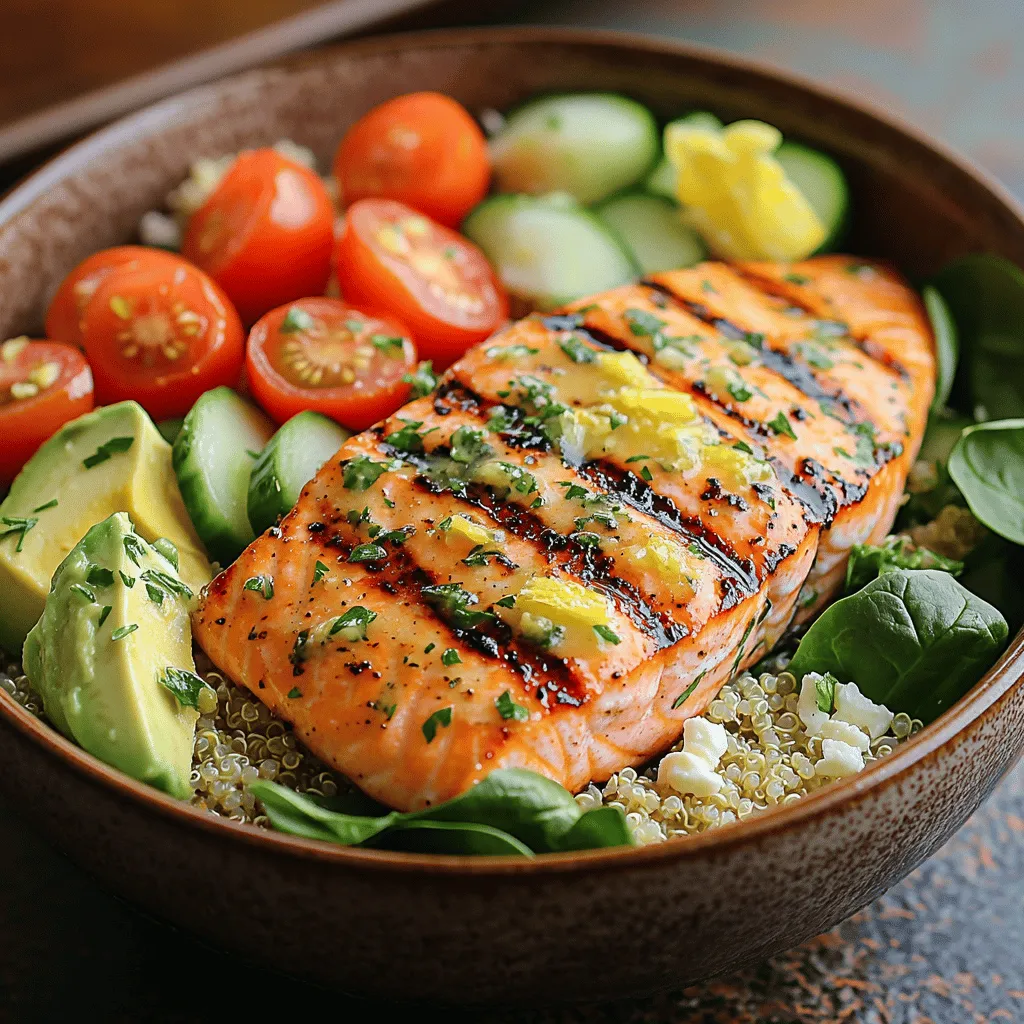 At the heart of any great dish are its ingredients. For the Grilled Lemon Garlic Salmon Bowl, the selection of fresh, high-quality components is crucial to achieving a well-balanced meal that delights the senses. Let’s dive into the key ingredients that make this recipe not only delicious but also a powerhouse of nutrition.