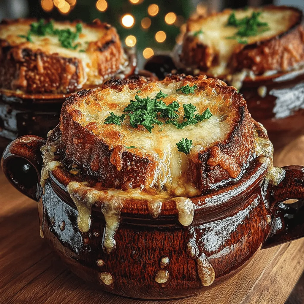 French Onion Soup is more than just a dish; it’s a comforting embrace on a cold day, a classic that has captured the hearts and palates of food lovers around the world. With its rich, savory broth, sweet caramelized onions, and a gooey layer of melted cheese, this soup embodies the essence of comfort food. Originating from France, this timeless recipe is not only a staple in bistros and homes alike but also a testament to the elegance and simplicity of French cuisine.