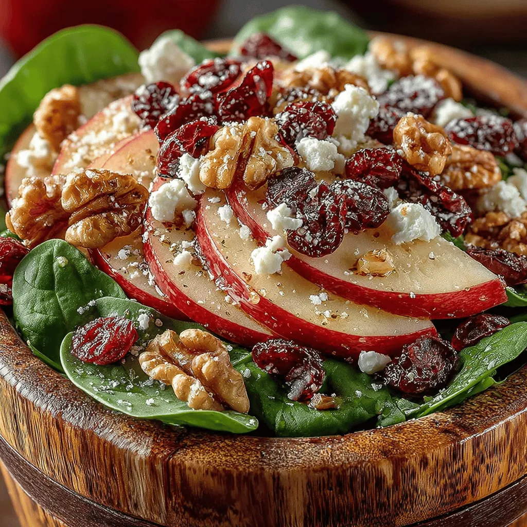 As the holiday season approaches, many of us start planning festive feasts that showcase vibrant flavors and seasonal ingredients. The Festive Apple Cranberry Spinach Salad is an ideal addition to your holiday table, offering a delicious blend of textures and tastes that can complement any meal. Whether you're hosting a family gathering or attending a potluck, this salad is sure to impress your guests while providing a refreshing contrast to heavier dishes.