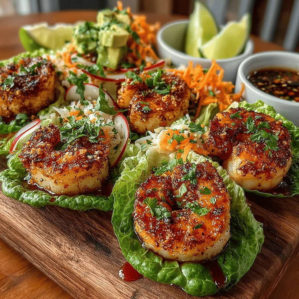 Welcome to the vibrant and refreshing world of Zesty Garlic Lime Shrimp Lettuce Wraps, a delightful dish that perfectly marries zesty lime and robust garlic with succulent shrimp. This recipe not only tantalizes your taste buds but also provides a visually stunning presentation that can elevate any meal. The crispy lettuce wraps serve as a low-carb alternative to traditional tortillas, making this dish an excellent choice for those looking to enjoy a lighter, health-conscious meal without sacrificing flavor. Whether you are preparing a quick weeknight dinner or planning for a festive gathering, Zesty Garlic Lime Shrimp Lettuce Wraps promise a burst of flavor and freshness in every bite, appealing to seafood lovers and health enthusiasts alike.