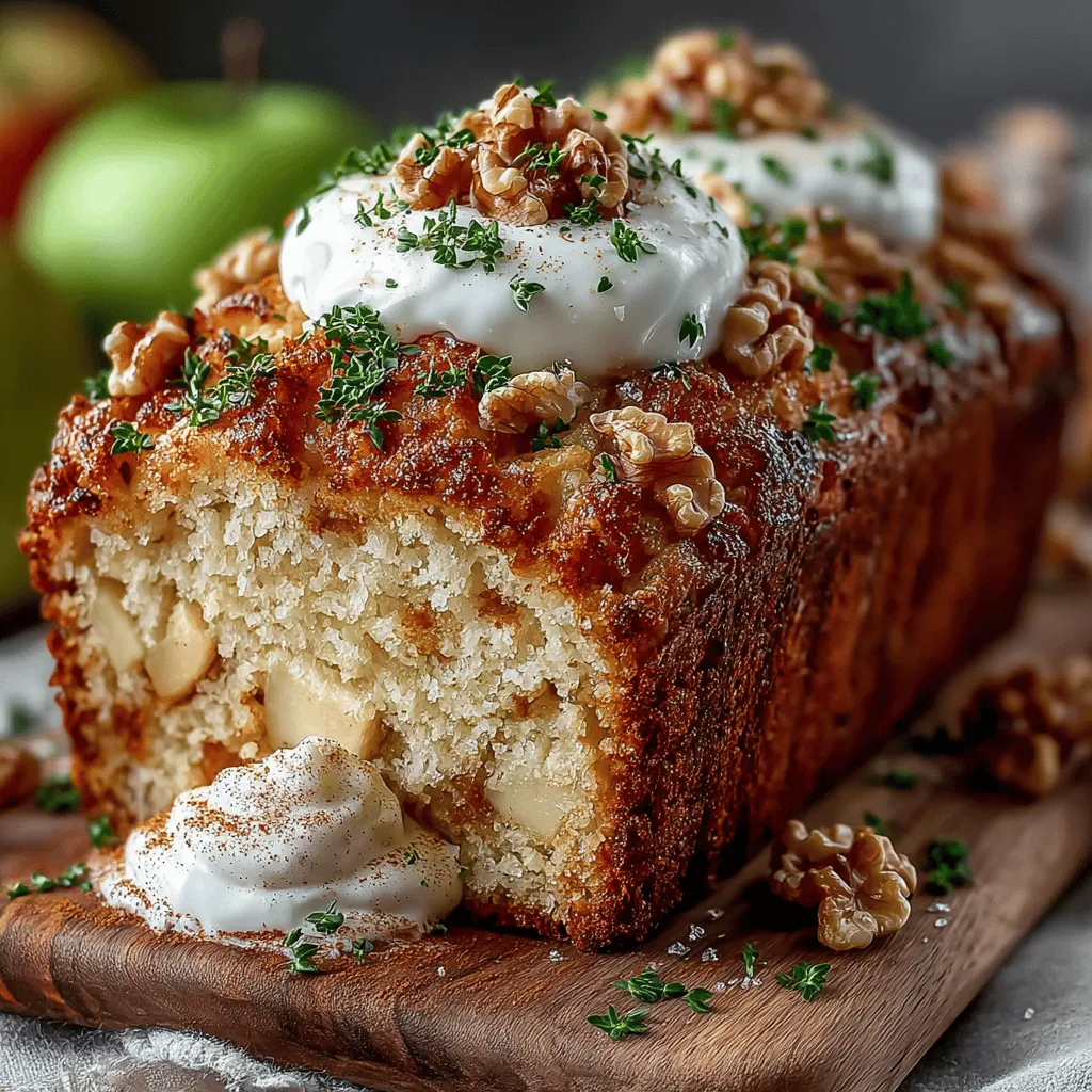 The first step in creating your Apple Cinnamon Yogurt Loaf is to whisk together the dry ingredients. This crucial process not only ensures that the baking powder, baking soda, cinnamon, and flour are evenly distributed but also aerates the flour, which contributes to a lighter texture in the final loaf. To do this, place your all-purpose flour in a large mixing bowl, add the baking powder, baking soda, ground cinnamon, and salt. Use a whisk or a fork to mix these ingredients thoroughly, ensuring there are no lumps. A well-mixed dry mixture will help your loaf rise evenly and yield a soft, fluffy texture that is absolutely delightful.