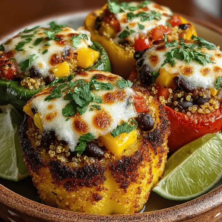 In the quest for healthy yet delicious meals, Fruity Fusion Stuffed Bell Peppers stand out as a vibrant and nutritious option. These stuffed peppers are not just a feast for the eyes; they are a delightful blend of flavors and textures that cater to both the health-conscious and the flavor-loving. Combining the freshness of mixed fruits with the hearty texture of quinoa and black beans, this recipe offers a refreshing twist on traditional stuffed peppers that is sure to impress.