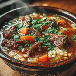 Hearty Slow Cooker Beef & Barley Soup