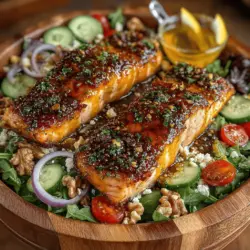Sweet Harmony: Honey Mustard Glazed Salmon Salad