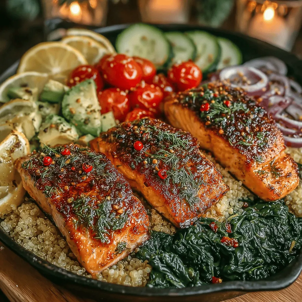 In the quest for a nutritious yet delicious meal, Zesty Grilled Lemon Garlic Salmon Bowls emerge as a standout choice. This recipe combines the rich, savory taste of grilled salmon with the bright, refreshing flavors of lemon and garlic. It not only delights the palate but also serves as a healthy meal option packed with essential nutrients. Whether you’re looking to satisfy a busy weeknight dinner craving or impress guests at your next gathering, these bowls deliver a balanced and vibrant dining experience.
