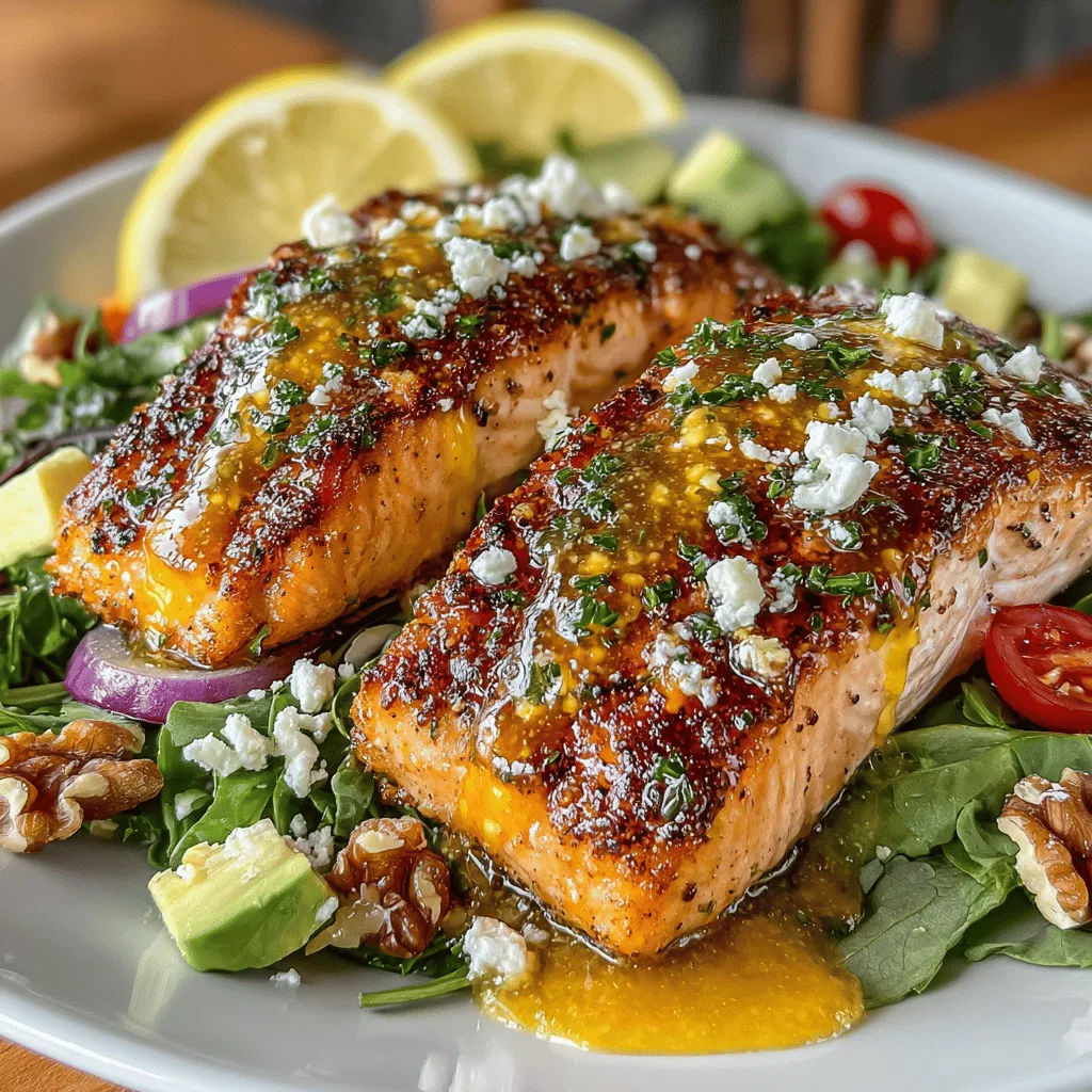 In the world of culinary creations, few dishes can rival the vibrant and nutritious appeal of a honey mustard glazed salmon salad. This recipe masterfully combines succulent salmon fillets with a sweet and tangy honey mustard glaze, all served on a bed of crisp mixed greens and fresh vegetables. It’s not only a feast for the taste buds but also a wholesome choice packed with nutrients, making it an ideal meal for health-conscious individuals and families alike.