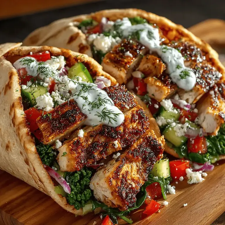 Greek cuisine is a vibrant tapestry woven from the rich history and diverse landscapes of Greece. Renowned for its emphasis on fresh ingredients, bold flavors, and a medley of herbs and spices, Greek food not only tantalizes the taste buds but also promotes a healthy lifestyle. With an abundance of vegetables, lean proteins, and heart-healthy fats, it’s no wonder that Greek dishes are celebrated for their nutritional benefits. Among the many culinary treasures Greece offers, Zesty Greek Chicken Pita Wraps stand out as a delicious and nutritious option that is perfect for a variety of meals and occasions.
